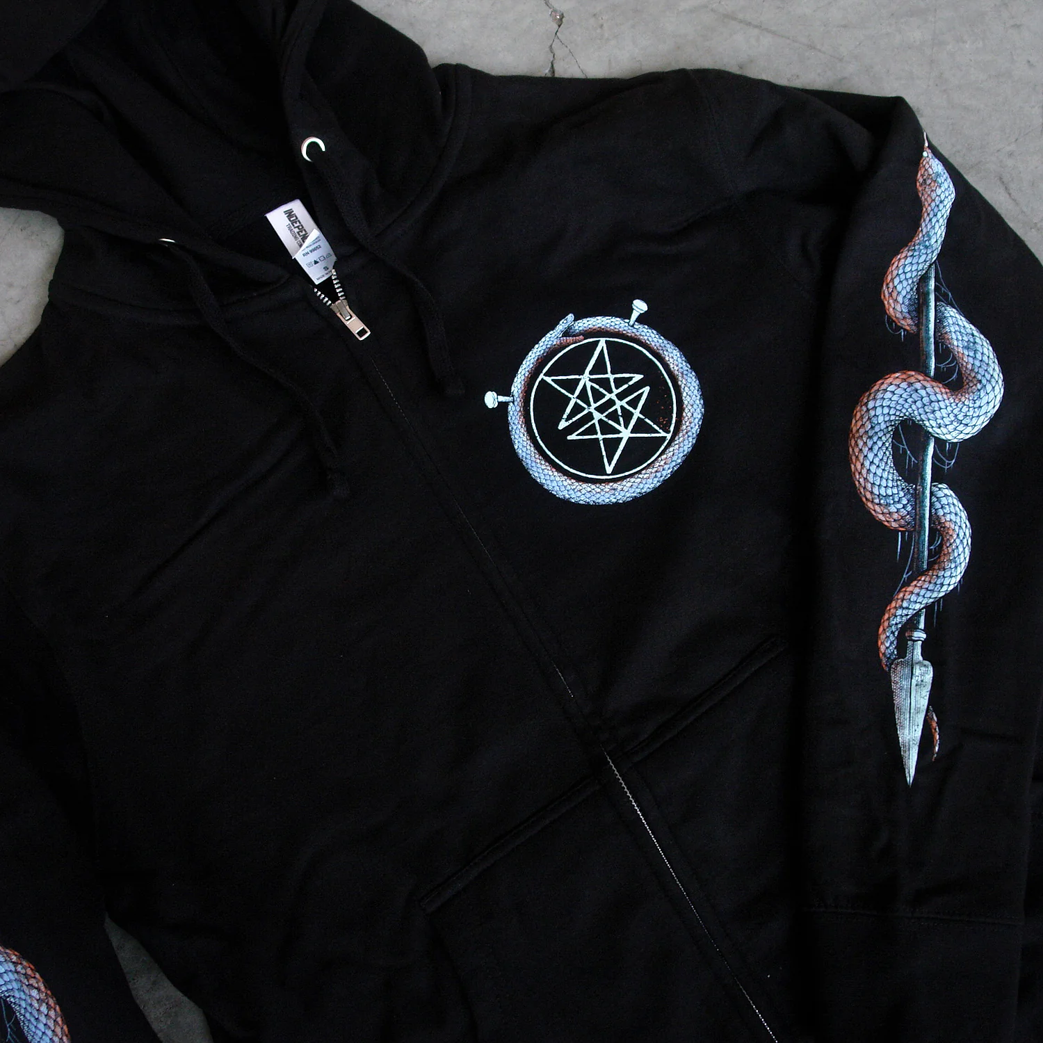 Serpentine Altar Black Zip-Up - Image 3